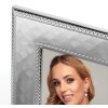 ZEP Marco de Retrato de Metal Asís Blanco 13x18 cm plata brillante