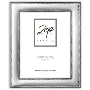 ZEP Marco de Retrato de Metal Asís Blanco 20x25 cm plata brillante