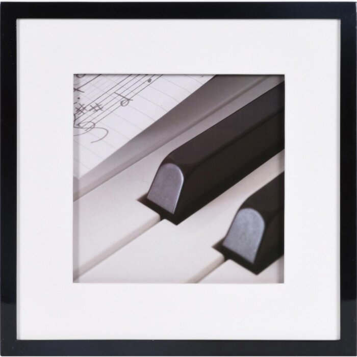 Henzo marco de madera Piano 40x40 cm negro con passe-partout 30x30 cm