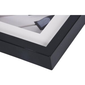 Henzo marco de madera Piano 40x40 cm negro con passe-partout 30x30 cm