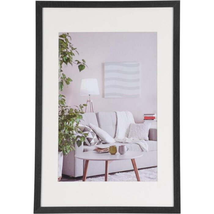 Henzo Marco moderno negro 40x60 cm con passepartout 30x45 cm
