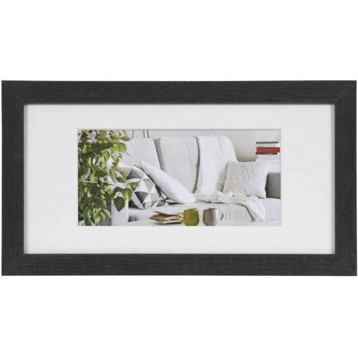 Henzo Marco Moderno negro 15x30 cm con passepartout 10x20 cm