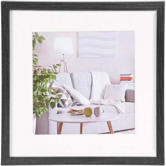 Henzo Marco Moderno 40x40 cm negro con passepartout 28x28 cm
