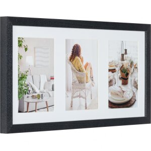Henzo Galería de fotos Modern 20x40 cm negro 3 fotos 10x15 cm