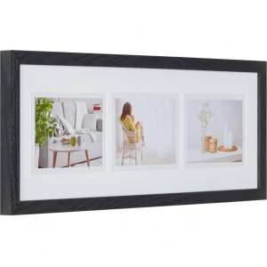 Galería de fotos Modern 20x60 cm negro 3 fotos 10x15 cm
