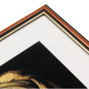 Henzo Marco de madera Verona 50x70 cm marrón oscuro con Passepartout 40x60 cm