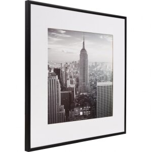 Marco de aluminio Henzo Manhattan negro 40x40 cm con Passepartout 30x30 cm