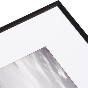Marco de aluminio Henzo Manhattan negro 40x40 cm con Passepartout 30x30 cm