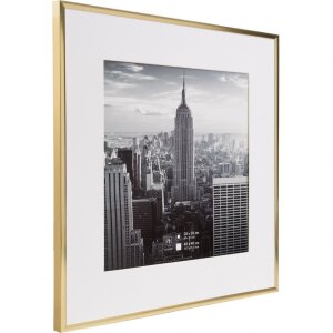 Marco de aluminio Henzo Manhattan oro 40x40 cm con passepartout 30x30 cm