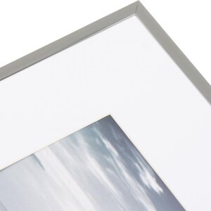 Marco de aluminio Henzo gris Manhattan 40x40 cm con Passepartout 30x30 cm