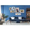 Henzo Marco de madera Driftwood 70x100 cm azul