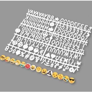Henzo Letterboard 37,5x52,5 cm Marrón oscuro Letras de madera de alta calidad Emojis