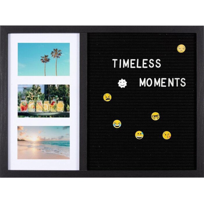 Henzo letterboard 37,5 x 52,5 cm negro con portafotos