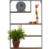 Estantería de pared Henzo madera natural negra 40x60x10 cm Diseño minimalista