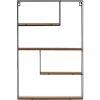 Estantería de pared Henzo madera natural negra 40x60x10 cm Diseño minimalista