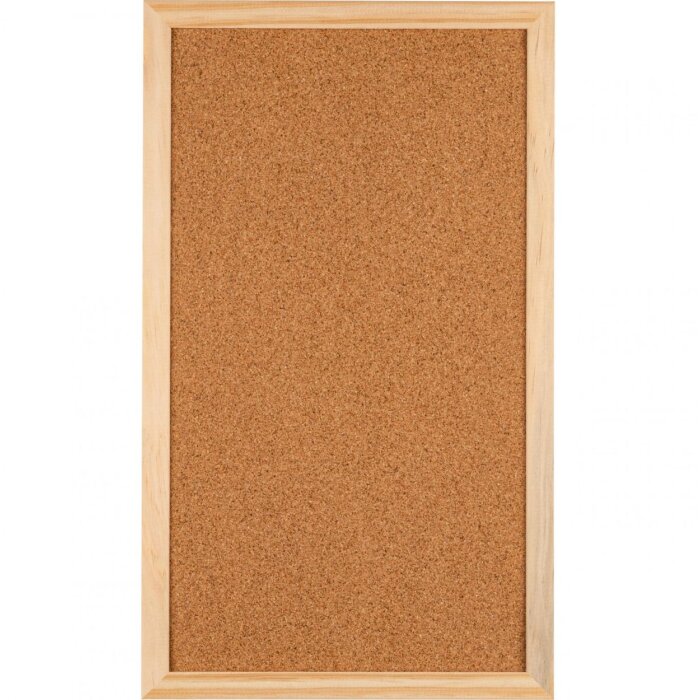 Henzo tablero de anuncios 30x49cm marco de madera superficie de corcho montaje en pared oficina casa escuela