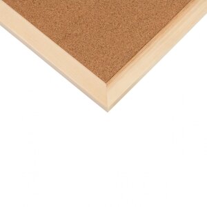 Henzo tablero de anuncios 30x49cm marco de madera superficie de corcho montaje en pared oficina casa escuela