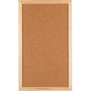 Henzo tablero de anuncios 30x49cm marco de madera superficie de corcho montaje en pared oficina casa escuela