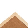 Henzo tablero de corcho natural con marco de madera 60x90 cm para oficina cocina aula