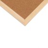 Henzo tablero de corcho natural con marco de madera 60x90 cm para oficina cocina aula