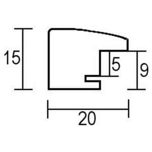Efecto marco de madera Perfil 89 Formatos especiales y variantes de cristal
