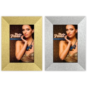 ZEP Marco de madera Glam oro y plata 10x15 cm a 20x30 cm