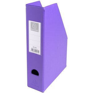 Exacompta Carpeta lomo PVC 70mm portaetiquetas y agujero de agarre