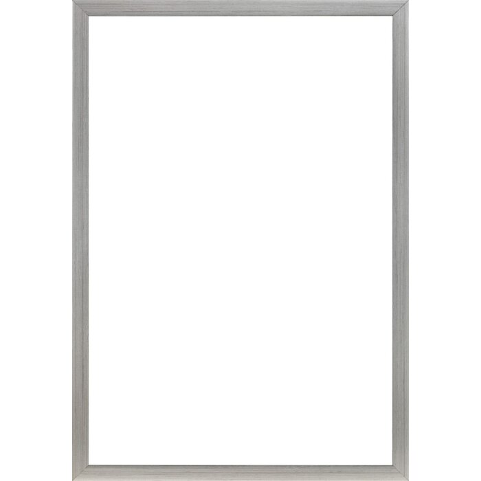 Marco de fotos de madera Sevilla plata 25x50 cm con cristal antirreflejos