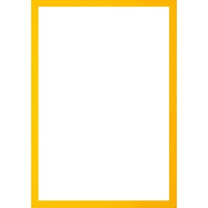 Marco de fotos de madera Valencia con vidrio antireflejo amarillo 42x59,4 cm