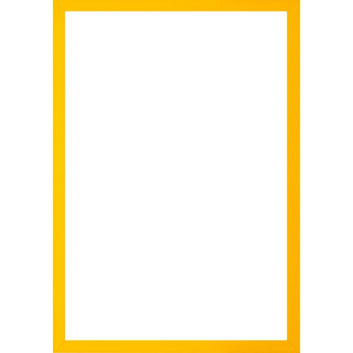Marco de fotos de madera Valencia con vidrio antirreflejo amarillo 45x80 cm