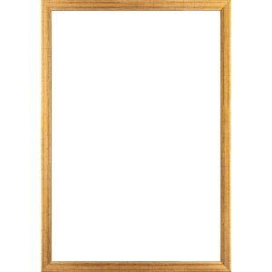 Marco de fotos de madera Valencia con vidrio antireflejos dorado 21x29,7 cm