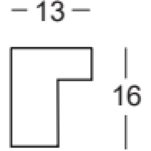 Marco de fotos de madera Valencia con vidrio antirreflejos plateado 60x90 cm