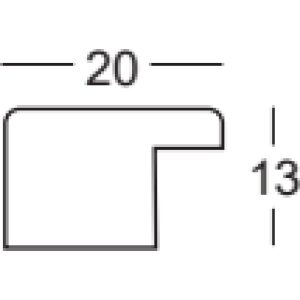 Marco de fotos de madera Walther Oviedo 70x100 cm plateado con vidrio antirreflejo