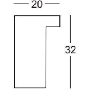 Marco de fotos de madera Madrid 50x50 cm marrón con vidrio antirreflejo