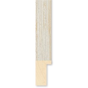 Marco de fotos de madera Madrid 23x70 cm crema con vidrio antireflejo