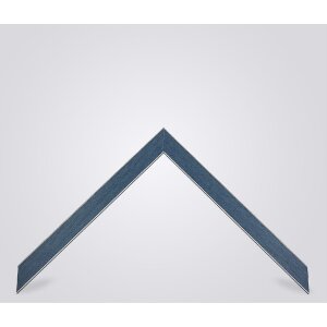 Marco de fotos de madera Bilbao con borde plateado 70x70 cm azul vidrio antirreflex