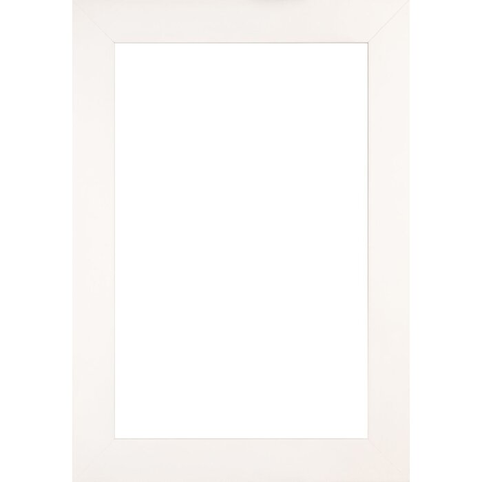 Marco de fotos de madera Jerez blanco 29,7x42 cm con vidrio antireflejo