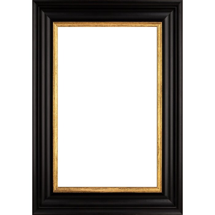 Marco de madera Walther Vigo 13x18 cm Negro con borde plateado Cristal antirreflejo