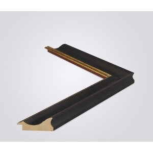 Marco de madera Walther Vigo 13x18 cm Negro con borde plateado Cristal antirreflejo