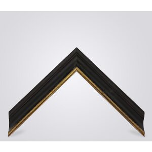 Marco de madera Walther Vigo 13x18 cm Negro con borde plateado Cristal antirreflejo