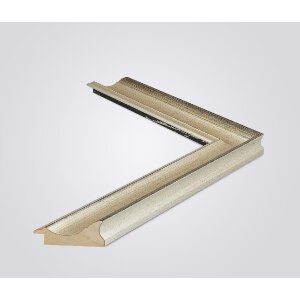 Marco de fotos de madera Walther Vigo 60x60 cm plateado con cristal antirreflejo