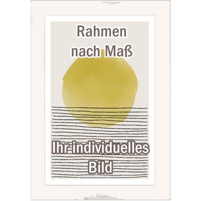 Marco de fotos de madera Sabadell 13x13 cm blanco con cristal antirreflejos