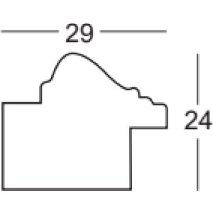 Marco de fotos de madera Pamplona plata 50x70 cm con cristal antirreflejo