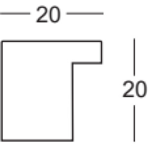 Marco de fotos de madera Malaga anthrazit 20x25 cm con cristal antirreflex