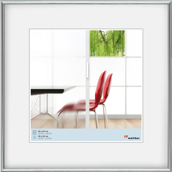 Marco de plástico Walther Galeria 50x50 plata
