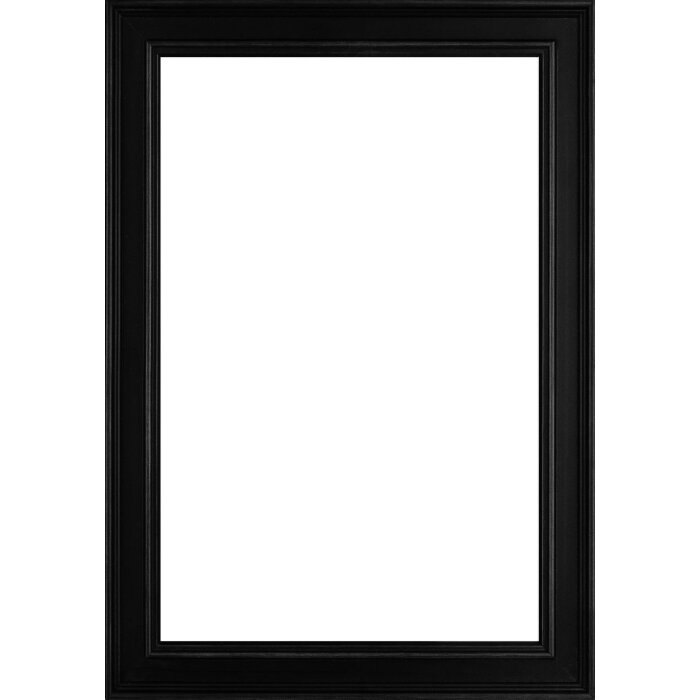 Marco de fotos de madera Granada negro 62x93 cm con cristal transparente