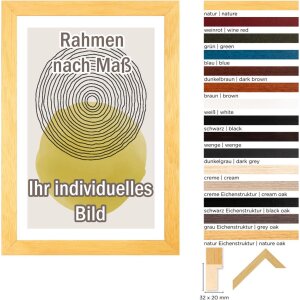 Marco de madera Walther Madrid 35x50 cm estructura roble natural cristal transparente