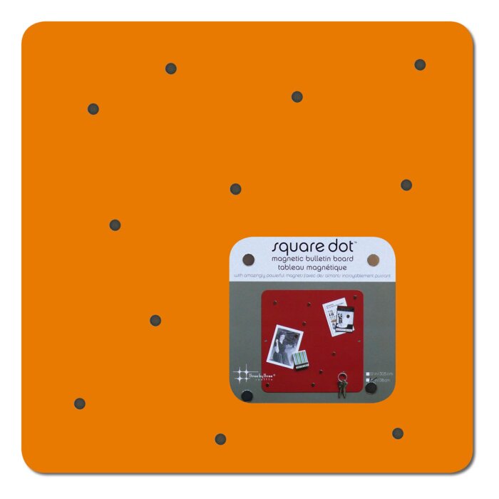 Pizarra magnética cuadrada SQUARE DOT en naranja