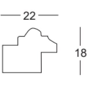 Marco de fotos de madera estilo barroco ébano blanco 60x60 cm con vidrio transparente
