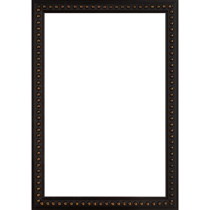 Marco de fotos de madera estilo barroco ébano negro 42x59,4 cm con cristal transparente